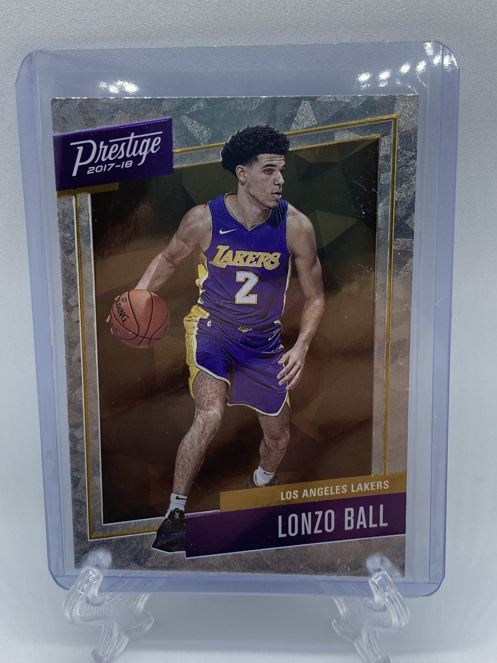 Lonzo Ball Prestige Rookie Card: Silver Boarder |  