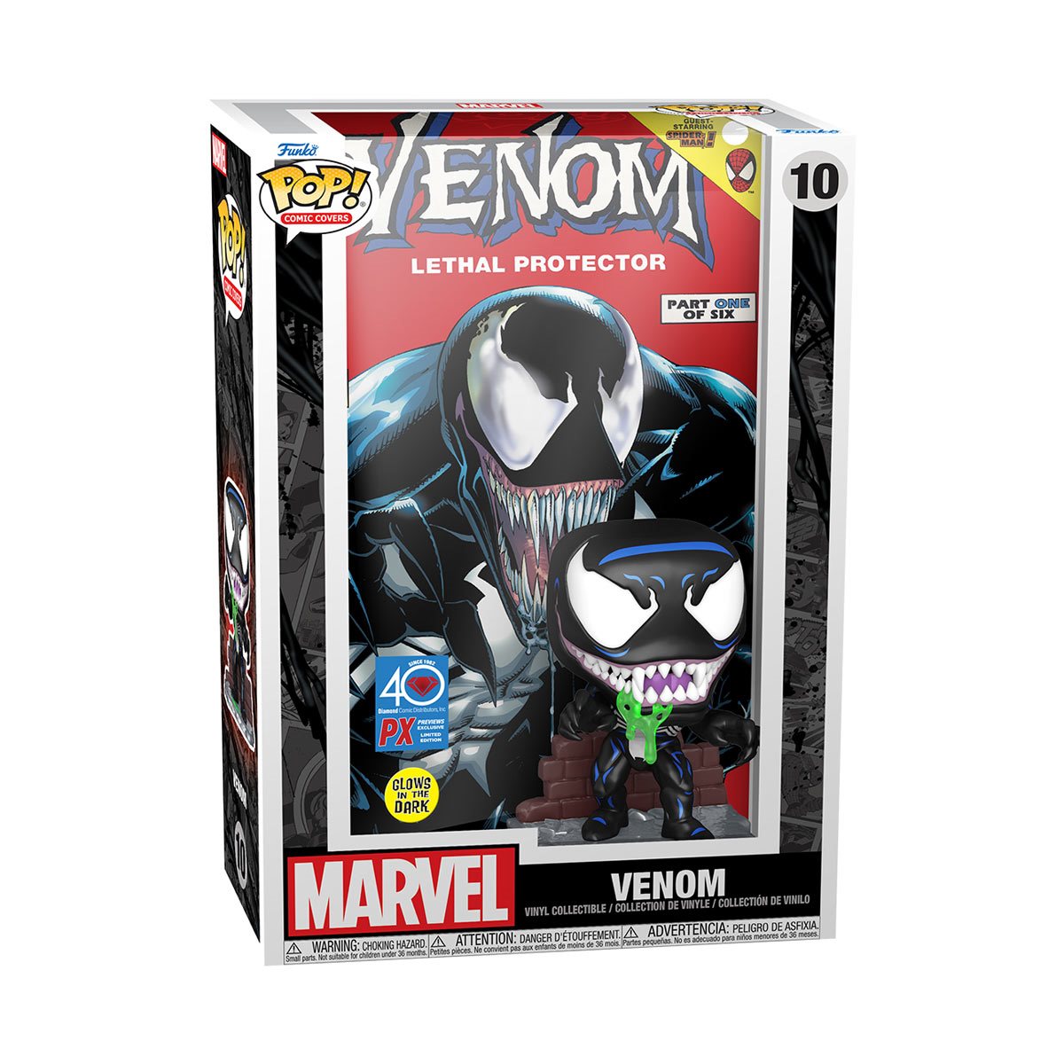 Marvel Venom Glow-in-the-Dark Pop! Lethal Protector Comic Cover Vinyl Figure – Previews Exclusive |  