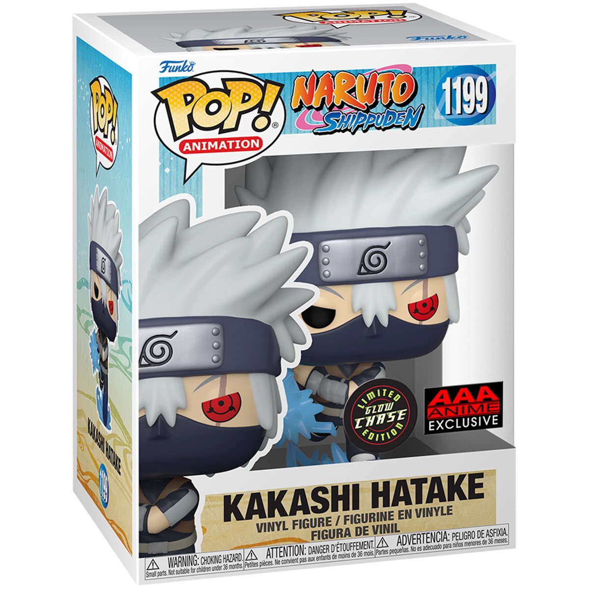 Naruto: Shippuden Young Kakashi Hatake with Chidori Glow-in-the-Dark Pop! Vinyl Figure – AAA Anime Exclusive |  